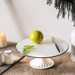 nowoczesna patera porcelanowa biało-czarna do deserów Villa Italia