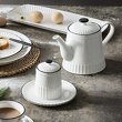 nowoczesny serwis porcelanowy biało-czarny do herbaty Villa Italia
