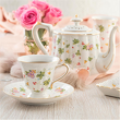 Zestaw filiżanek do herbaty porcelanowych 180 ml WALENCJA Ivory 6