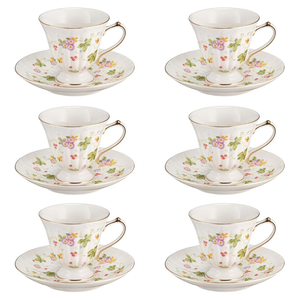 Komplet filiżanek porcelanowych 180 ml WALENCJA Ivory