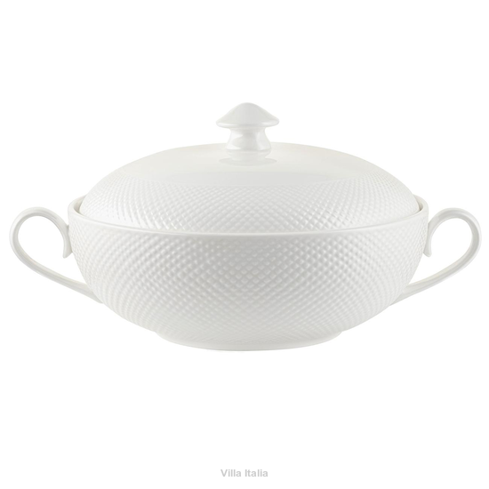 Waza do zupy z białej porcelany kostnej