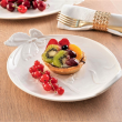 Talerz deserowy porcelanowy 22 cm z motylkiem CLARA Ivory 1