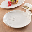 Talerz deserowy porcelanowy 22 cm z motylkiem CLARA Ivory 2