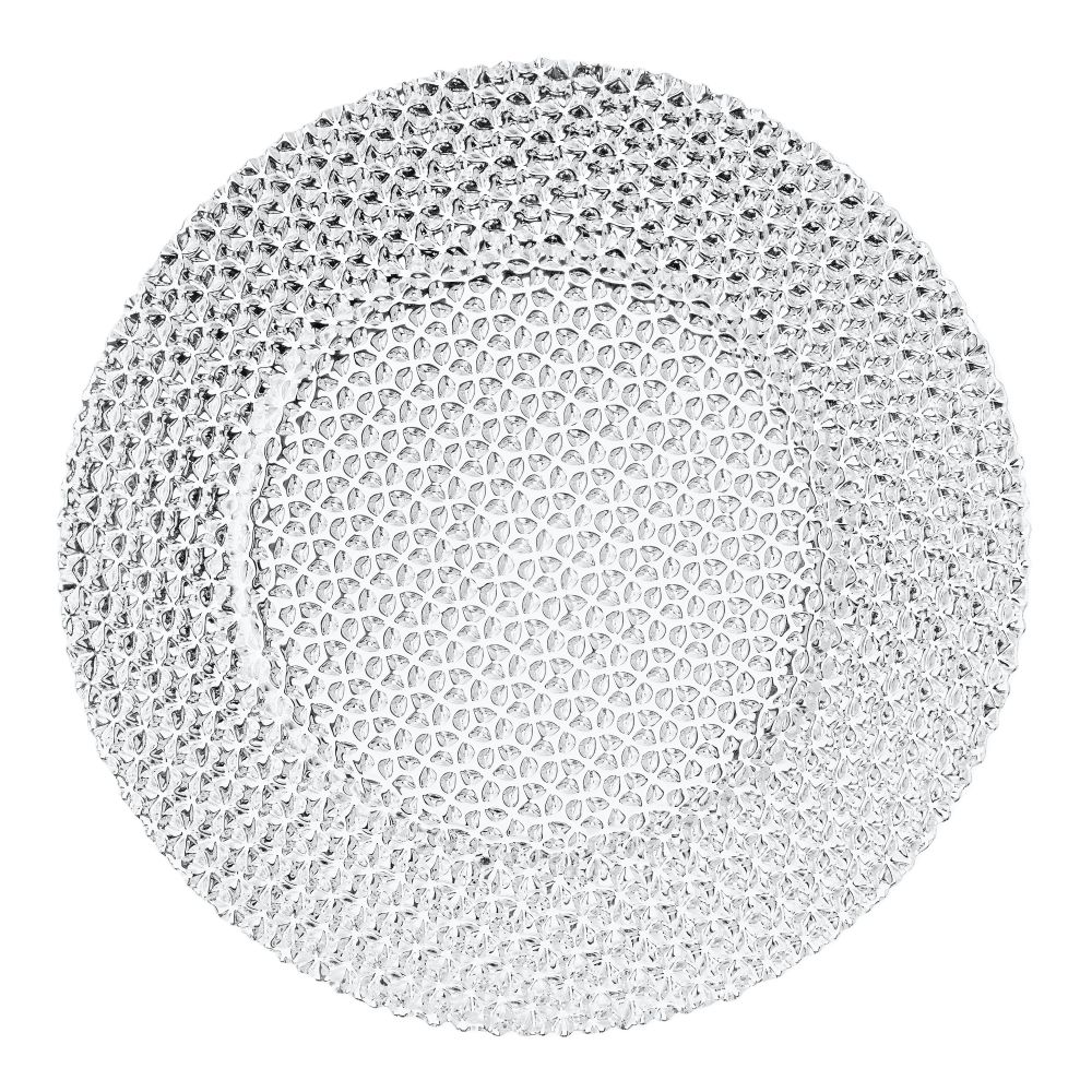 Talerz do ciasta szklany 34 cm DIAMOND