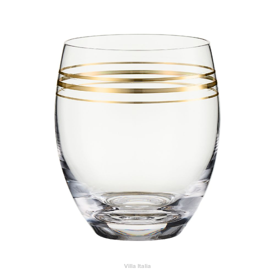 Elegancka szklanka do drinków dekorowana złotem