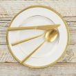 Zestaw sztućców złotych 6 osób 24 elementy HERA VINTAGE GOLD 4