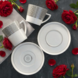 Serwis kawowy porcelanowy na 6 osób SHIRO  duże filiżanki 3