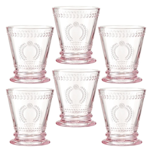 Zestaw szklanek różowych 240 ml 6 sztuk MERIDA
