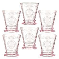 Zestaw szklanek różowych 240 ml 6 sztuk MERIDA