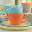 Serwis kawowy porcelanowy na 6 osób BORNEO orange-grey-yellow-blue 11