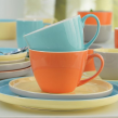 Serwis kawowy porcelanowy na 6 osób BORNEO orange-grey-yellow-blue 10
