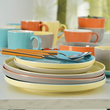 Serwis kawowy porcelanowy na 6 osób BORNEO orange-grey-yellow-blue 11