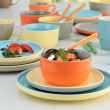 Serwis kawowy porcelanowy na 6 osób BORNEO orange-grey-yellow-blue 9