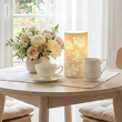 Porcelanowa lampa stołowa 20 cm z ażurowym wzorem SATIN 1