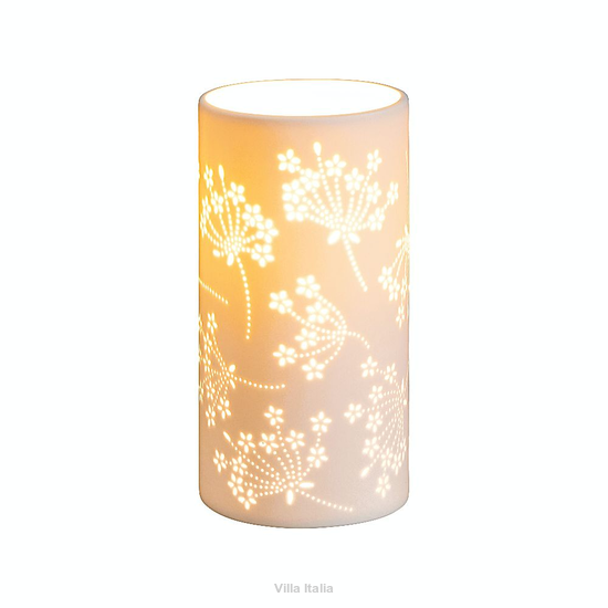 Porcelanowa lampa stołowa 20 cm z ażurowym wzorem SATIN