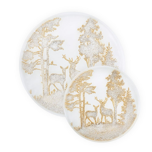 Zestaw do ciasta na 6 osób szklany FORESTA GOLD