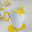 Kubek porcelanowy z zaparzaczem silikonowym żółtym 350 ml SUNNY  1