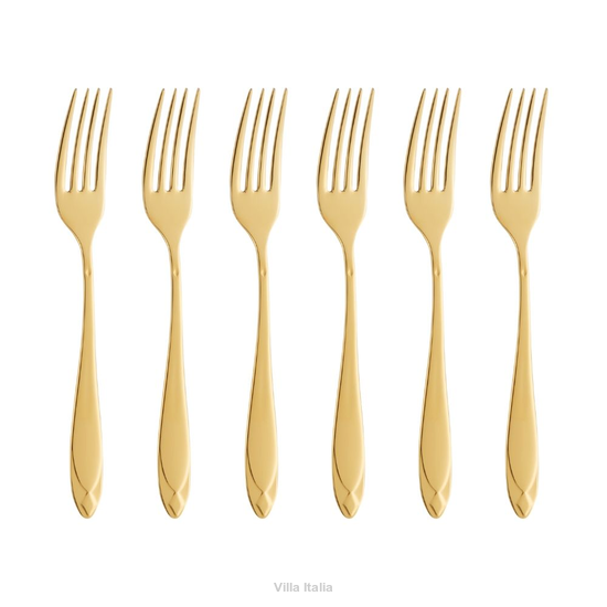 złote widelczyki do ciasta 6 sztuk
