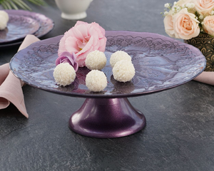 Patera na ciasto szklana 28 cm DANTELLA