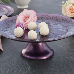 Patera na ciasto szklana 28 cm DANTELLA