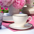 Komplet 6 filiżanek porcelanowych 220 ml ze spodkami BETTY 3