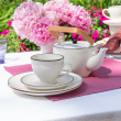 Komplet 6 filiżanek porcelanowych 220 ml ze spodkami BETTY 6