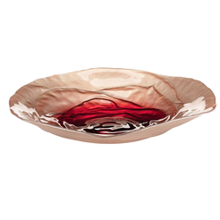 Misa na owoce 30 cm Salaterka szklana AMANDA Red