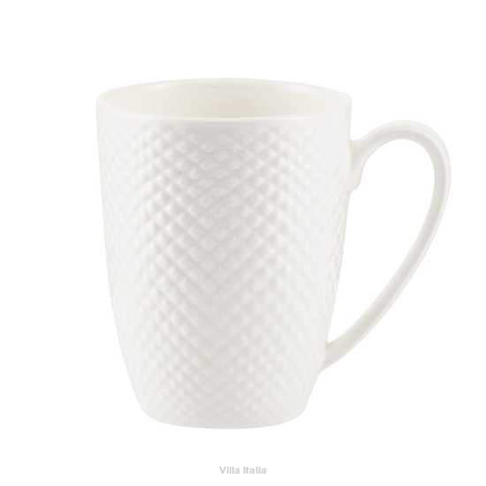 Kubek do kawy z białej porcelany kostnej