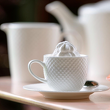 filiżanka do kawy espresso z eleganckim tłoczeniem