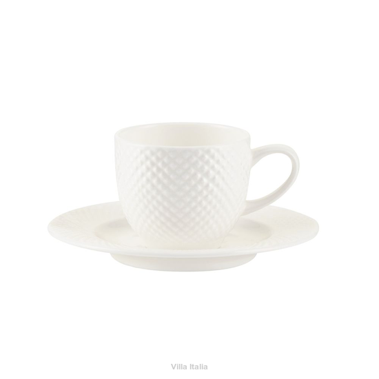 Filiżanka do espresso porcelanowa 100 ml ze spodkiem BARI WHITE