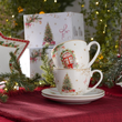 Filiżanki świąteczne zestaw 2 sztuki porcelanowe CHRISTMAS TREE 1