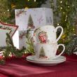 Filiżanki świąteczne zestaw 2 sztuki porcelanowe CHRISTMAS TREE 2