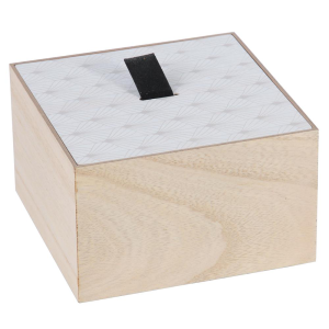 Pudełko drewniane 15 x 15 x 9 cm NATURA