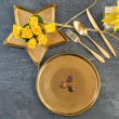 Talerz dekoracyjny gwiazda 26 cm OTELLO Gold 6