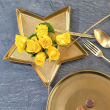 Talerz dekoracyjny gwiazda 26 cm OTELLO Gold 2