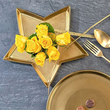 Talerz dekoracyjny gwiazda 26 cm OTELLO Gold 2