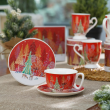 Filiżanka do herbaty porcelanowa 300 ml ze spodkiem NATALE 5