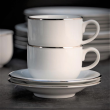 Filiżanka do kawy herbaty 230 ml porcelanowa ze spodkiem PLUS PLATIN 6