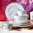 biała porcelanowa kolekcja do jadalni