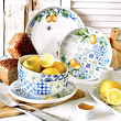 Serwis obiadowo kawowy porcelanowy na 12 osób LIMONETTI 1