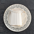 Serwis do kawy herbaty porcelanowy na 6 osób CLARA Gold Ivory 5