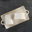 Serwis do kawy herbaty porcelanowy na 6 osób CLARA Gold Ivory 16