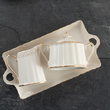 Serwis do kawy herbaty porcelanowy na 6 osób CLARA Gold Ivory 16