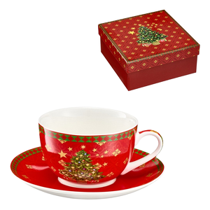 Filiżanka świąteczna na prezent porcelanowa 260 ml SILENT NIGHT