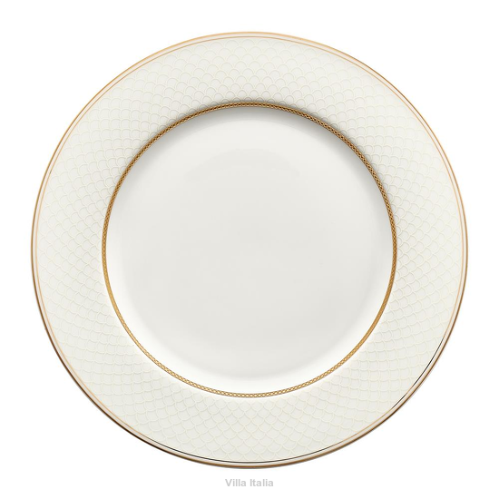 elegancki talerz płytki porcelanowy 27 cm ze złotem na stół