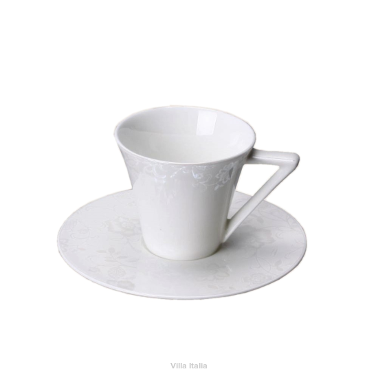 Filiżanka do kawy espresso porcelanowa 100 ml ze spodkiem NADIA 