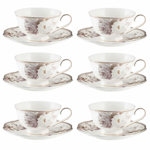 Komplet filiżanek porcelanowych 200 ml 6 szt. CHARLOTTE