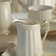 Talerz deserowy porcelanowy ażurowy 19 cm CLARA GOLD  3