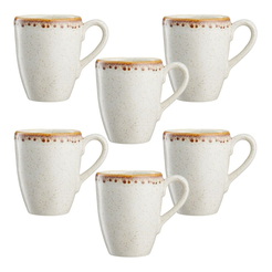 Komplet kubków ceramicznych 360 ml 6 sztuk RUSTICO