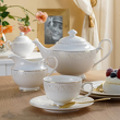 Serwis obiadowo kawowy porcelanowy na 12 osób z wazą DIANA 20